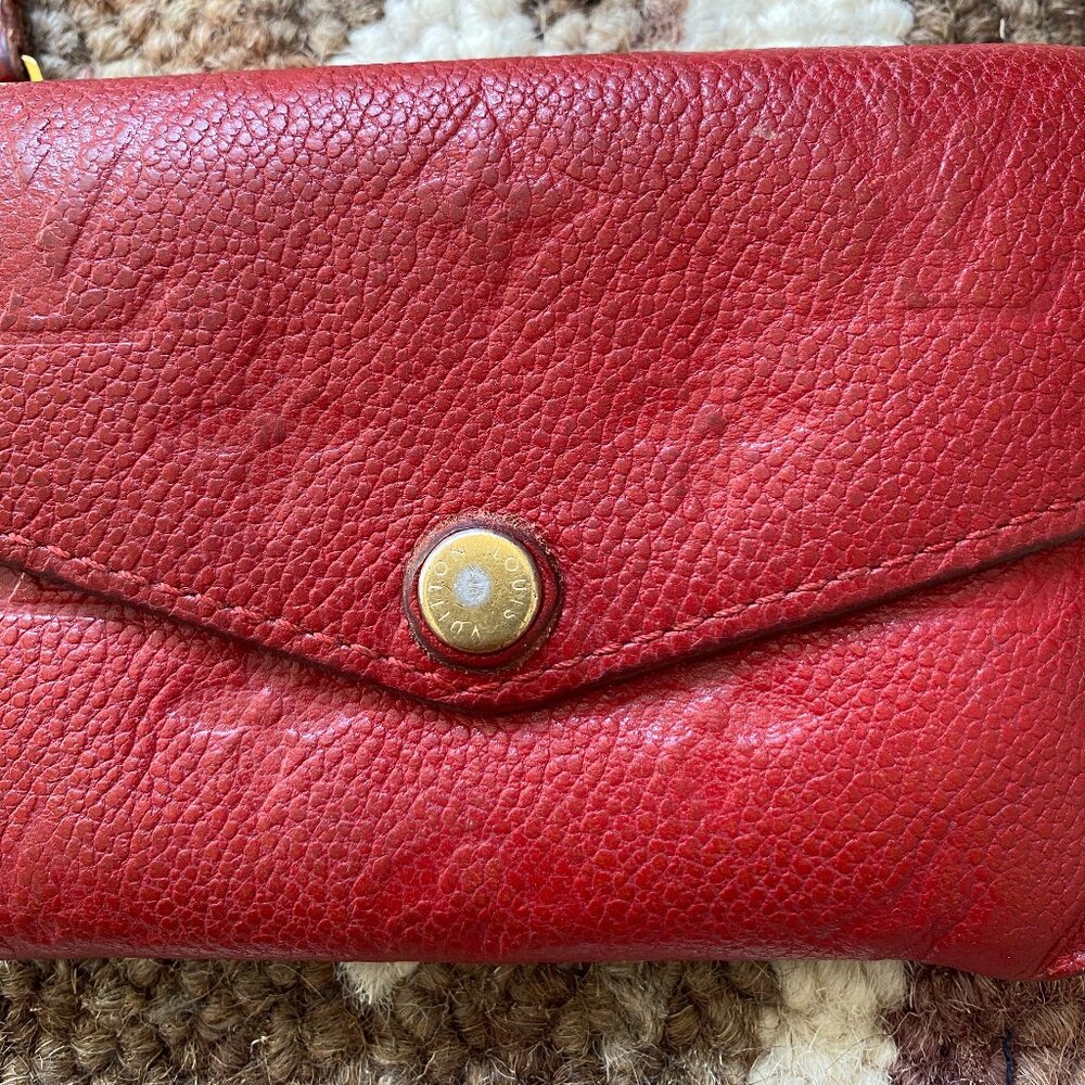 Louis Vuitton Monogram Empreinte Leather Key Pouch in Cherry - Picture 3 of 10